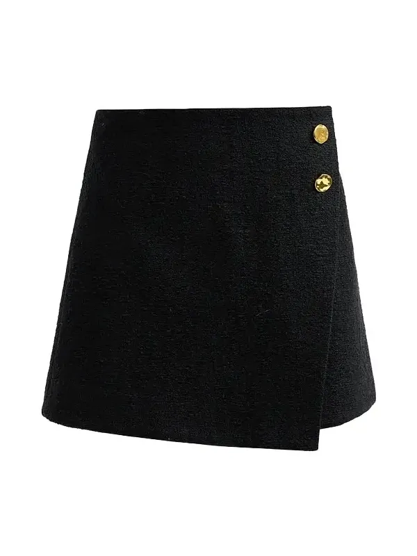 Women's Luca Tweed Side-Button Mini Skirt Women's Luca Tweed Side-Button Mini Skirt