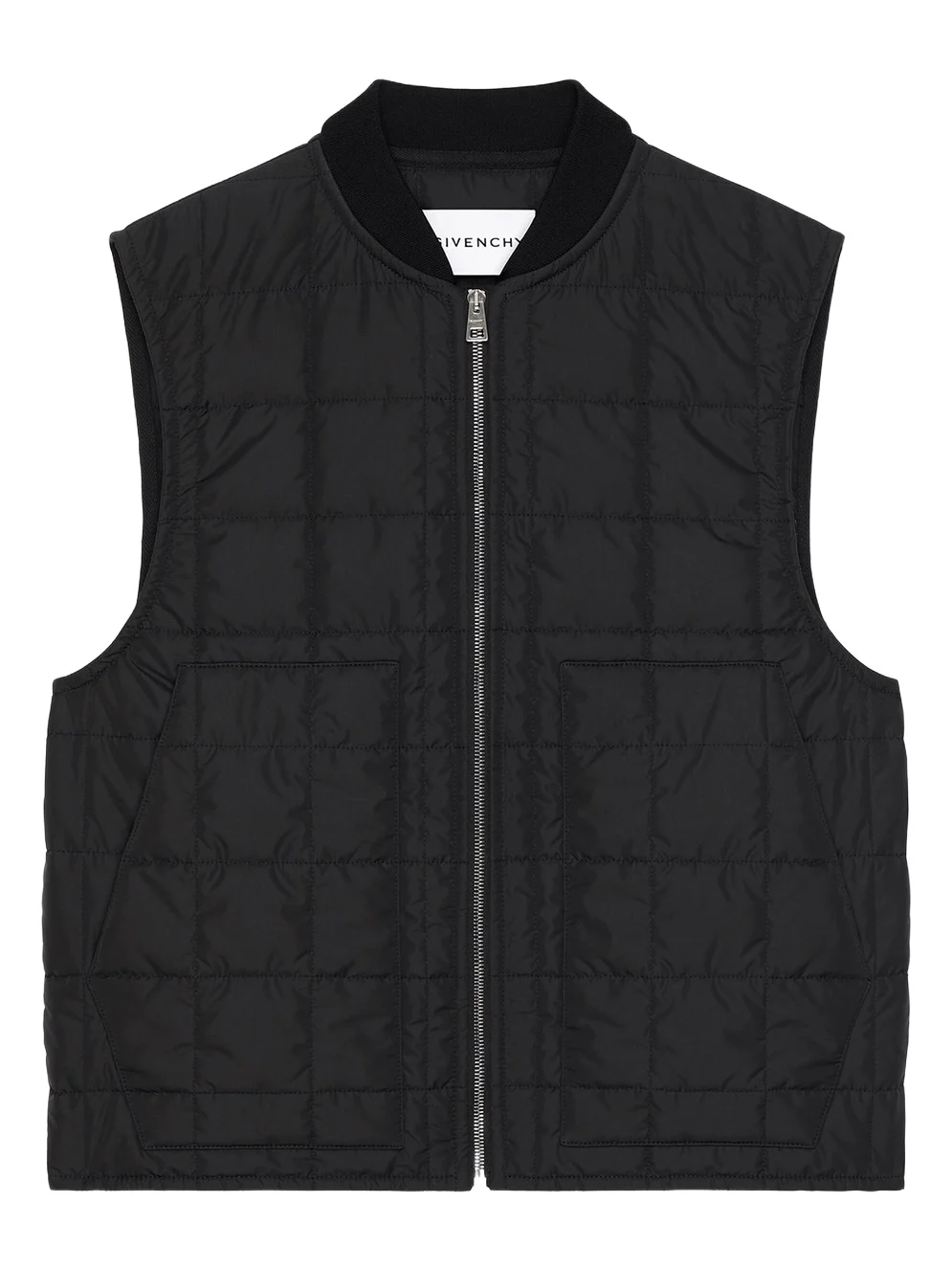 Givenchy Men's Couture Seam Quilted Sleeveless Blouson Vest