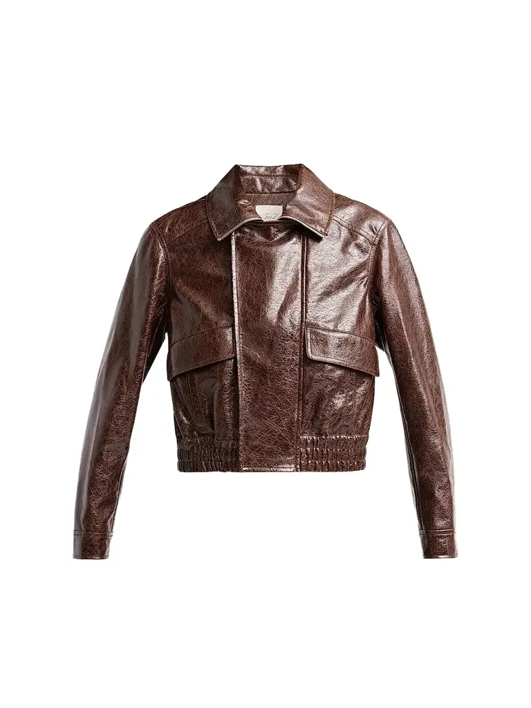 Cinq à Sept Women's Alexander Faux Leather Spread-Collar Jacket