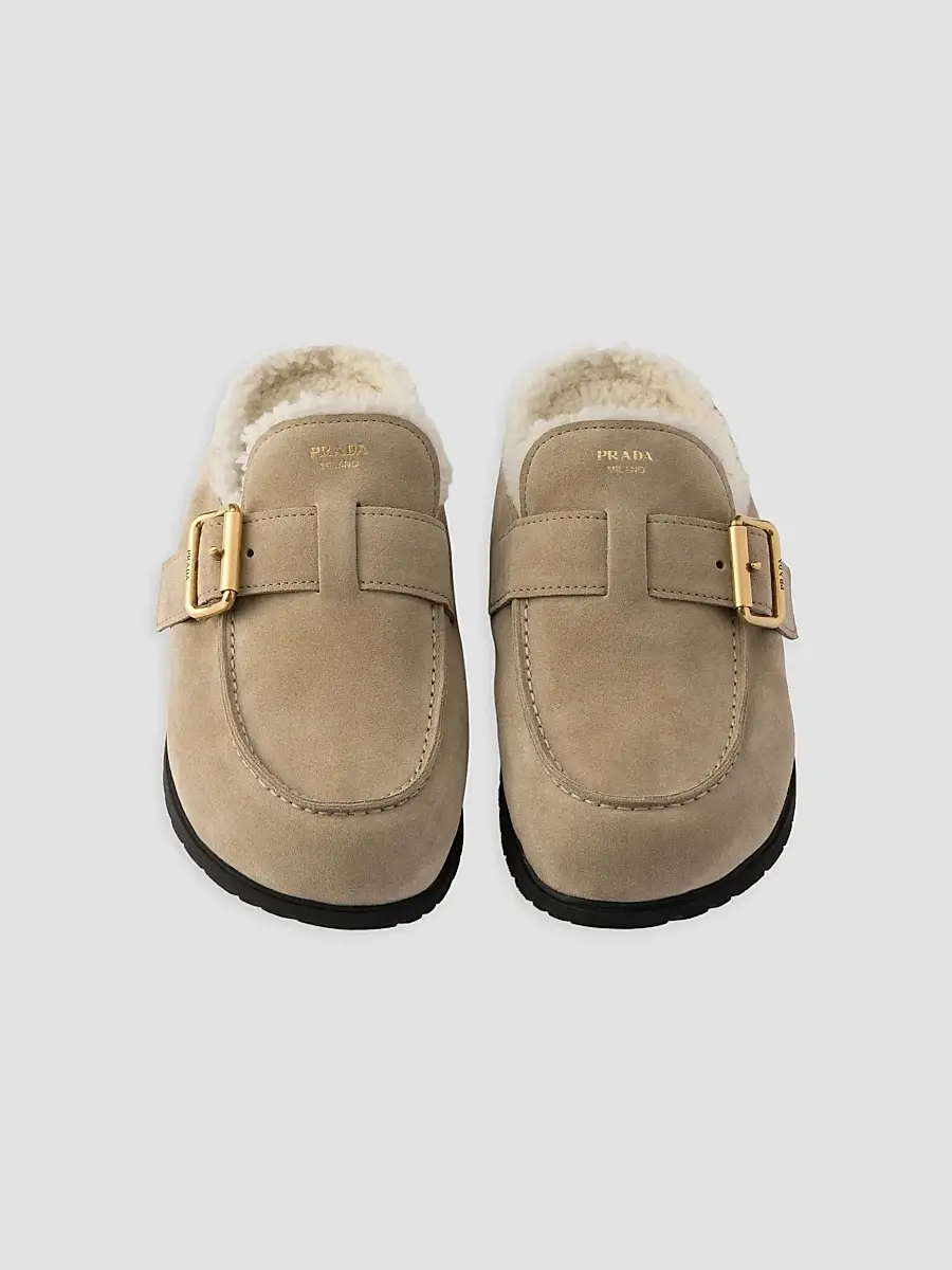 Prada Women's Suede Mules | Thumbnail 2 Prada Women's Suede Mules | Thumbnail 2