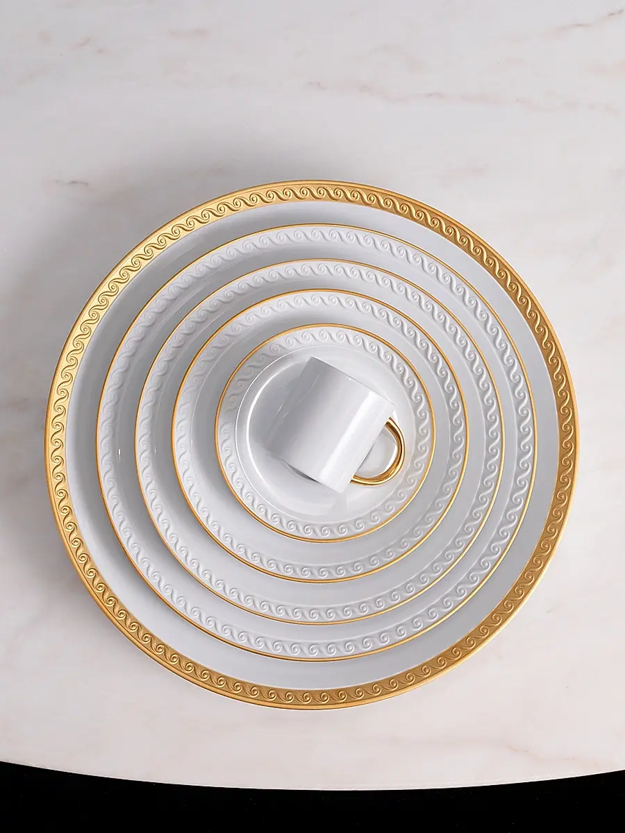 L'Objet Neptune Porcelain & 24K Gold Dessert Plate | Thumbnail 4