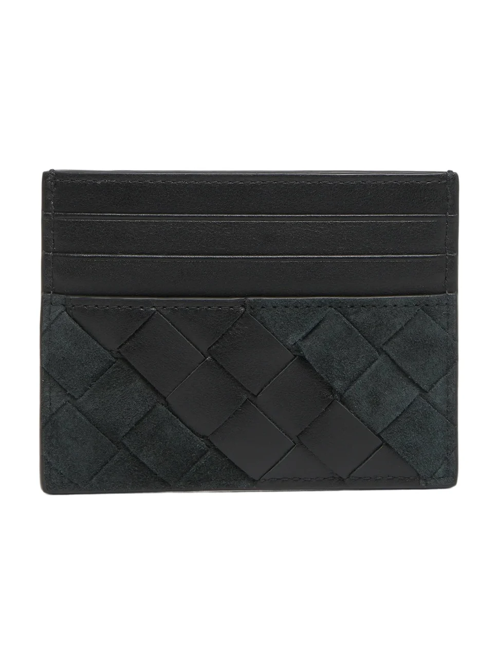 Bottega Veneta Men's Intrecciato Suede & Leather Card Case