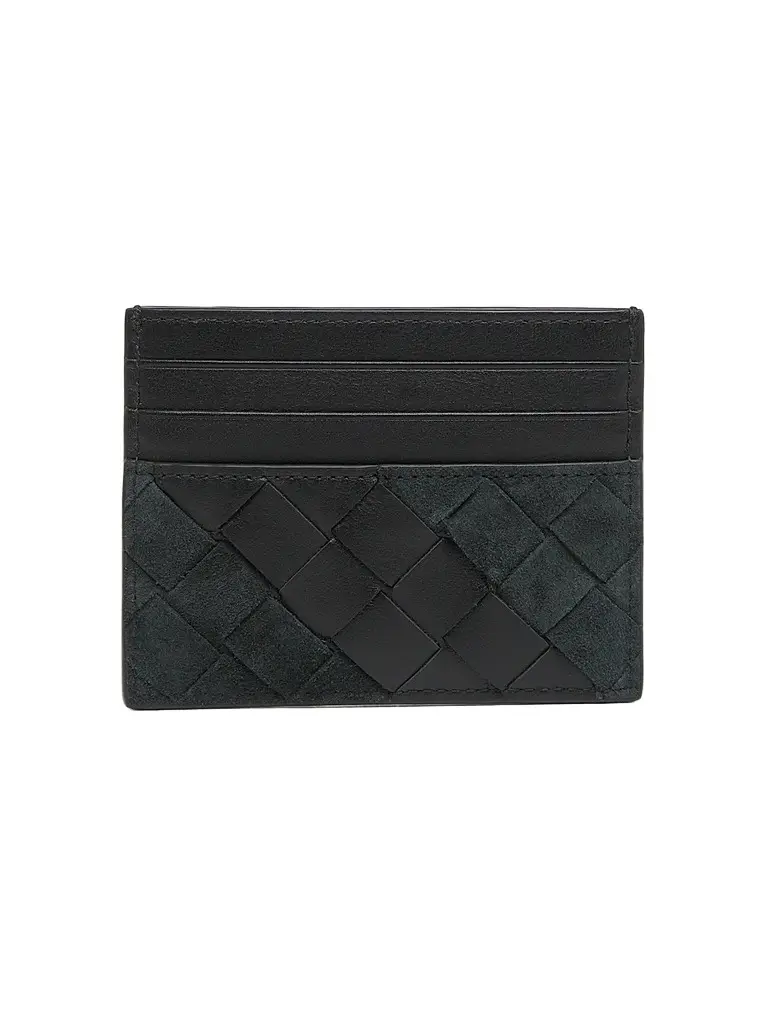 Bottega Veneta Men's Intrecciato Suede & Leather Card Case