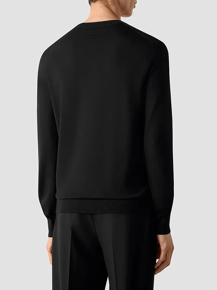Zegna Men's Trofeo 15milmil15 Wool Crewneck Sweater | Thumbnail 3 Zegna Men's Trofeo 15milmil15 Wool Crewneck Sweater | Thumbnail 3
