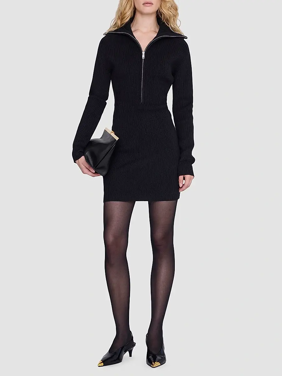 Anine Bing Women's June Rib-Knit Mini Dress | Thumbnail 2 Anine Bing Women's June Rib-Knit Mini Dress | Thumbnail 2