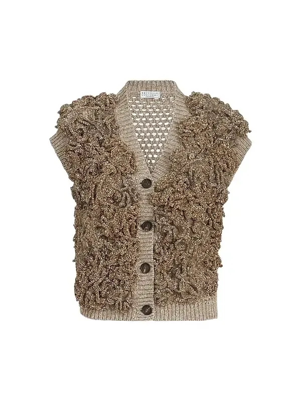 Women's Handmade Dazzling Blossom Opera Knit Vest