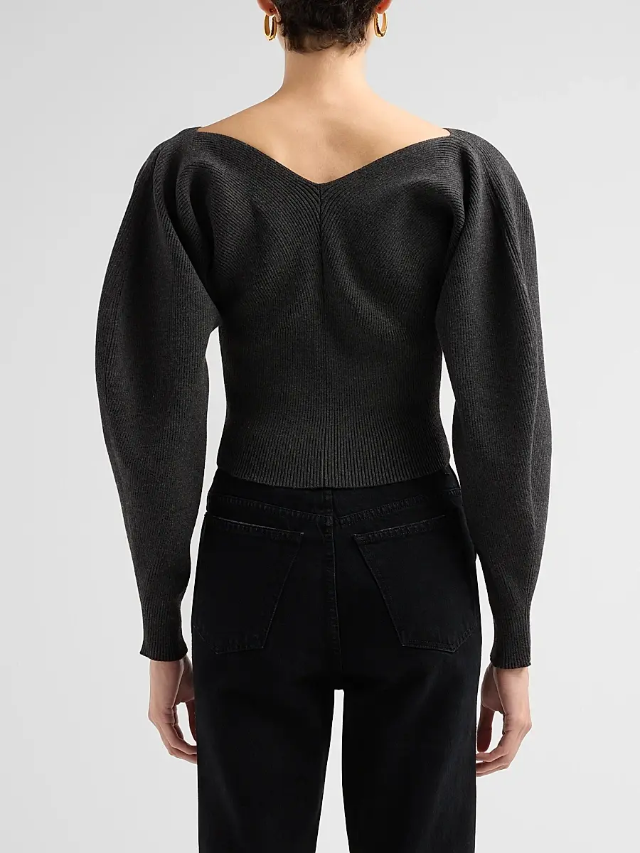 Ronny Kobo Women's Krystal Rib-Knit Sweater | Thumbnail 3 Ronny Kobo Women's Krystal Rib-Knit Sweater | Thumbnail 3