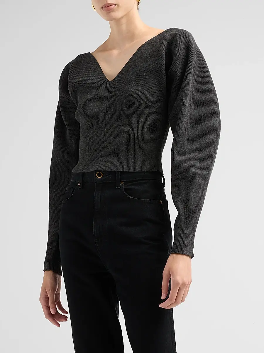 Ronny Kobo Women's Krystal Rib-Knit Sweater | Thumbnail 4 Ronny Kobo Women's Krystal Rib-Knit Sweater | Thumbnail 4
