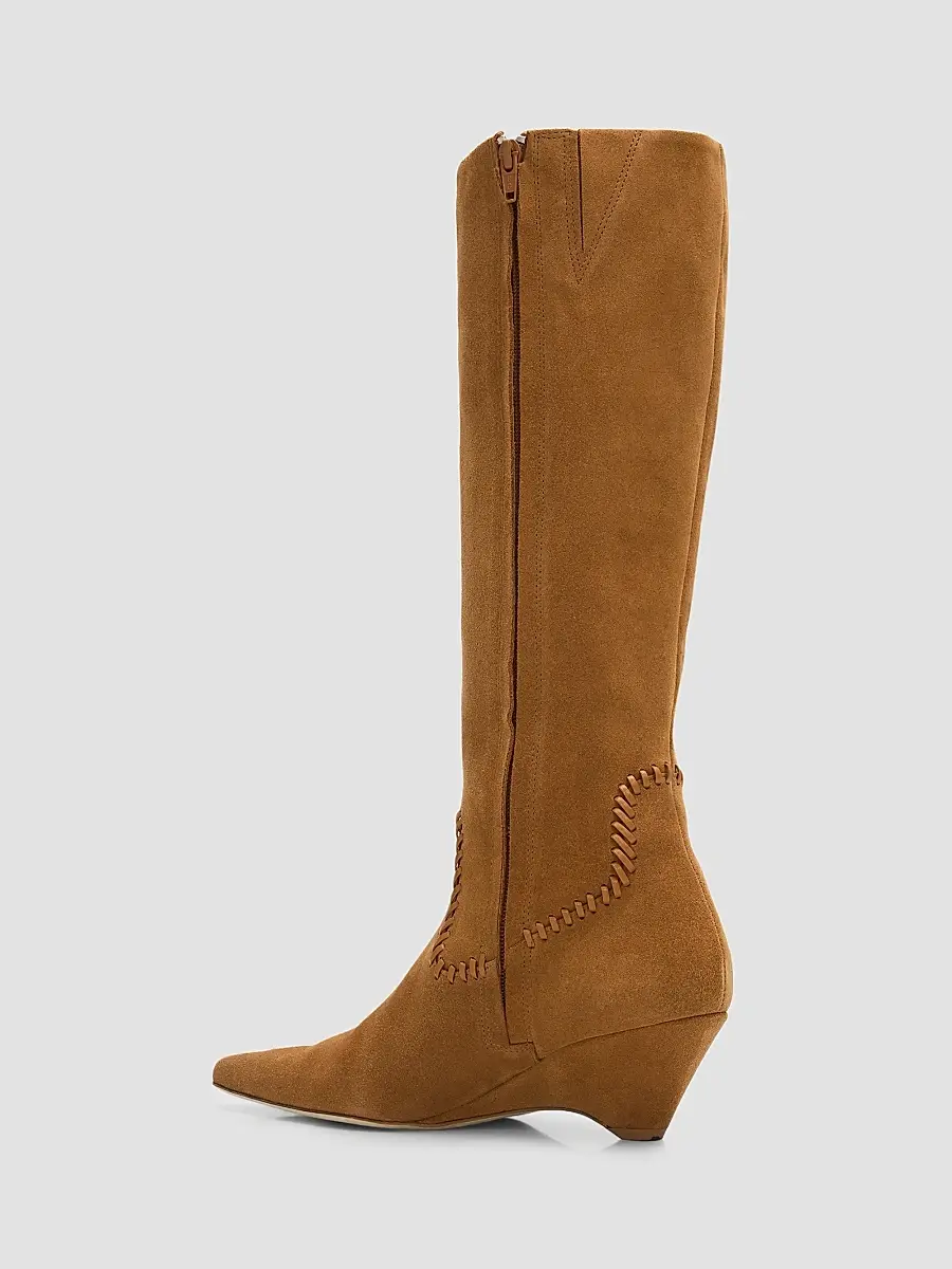 Cinq à Sept Women's Resort Marta 60MM Whipstitched Suede Boots | Thumbnail 2 Cinq à Sept Women's Resort Marta 60MM Whipstitched Suede Boots | Thumbnail 2