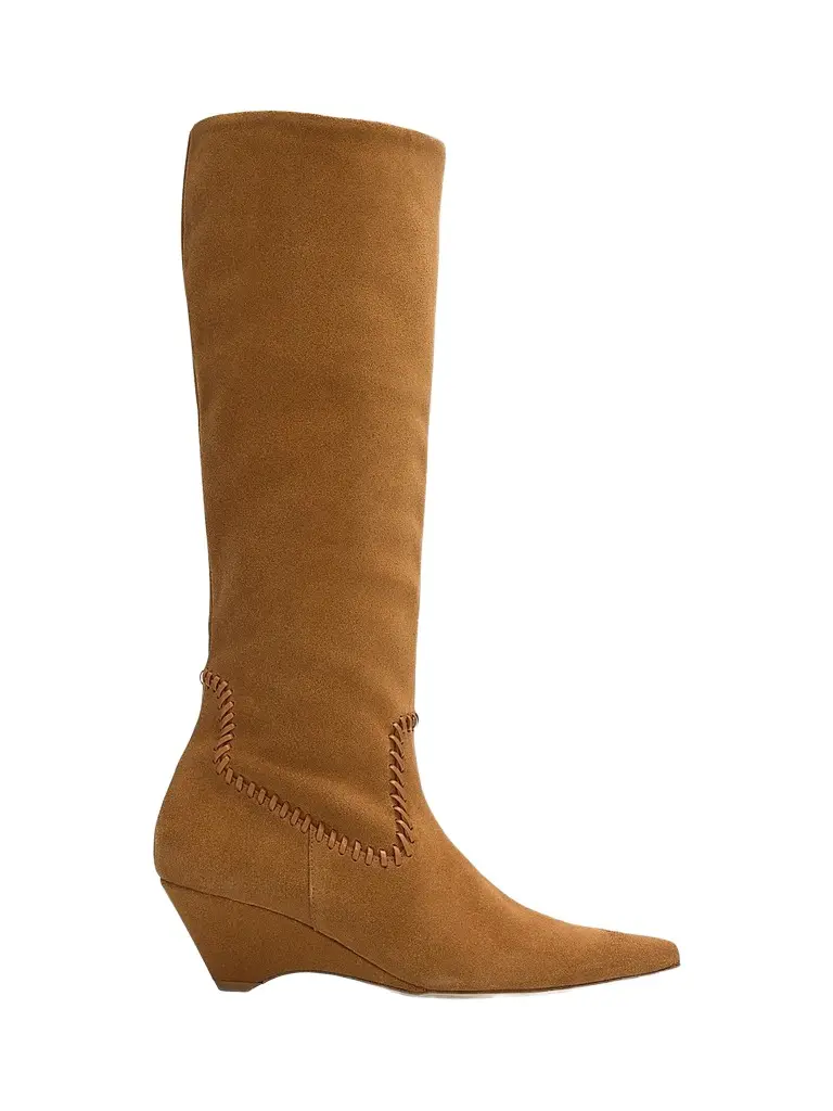 Cinq à Sept Women's Resort Marta 60MM Whipstitched Suede Boots