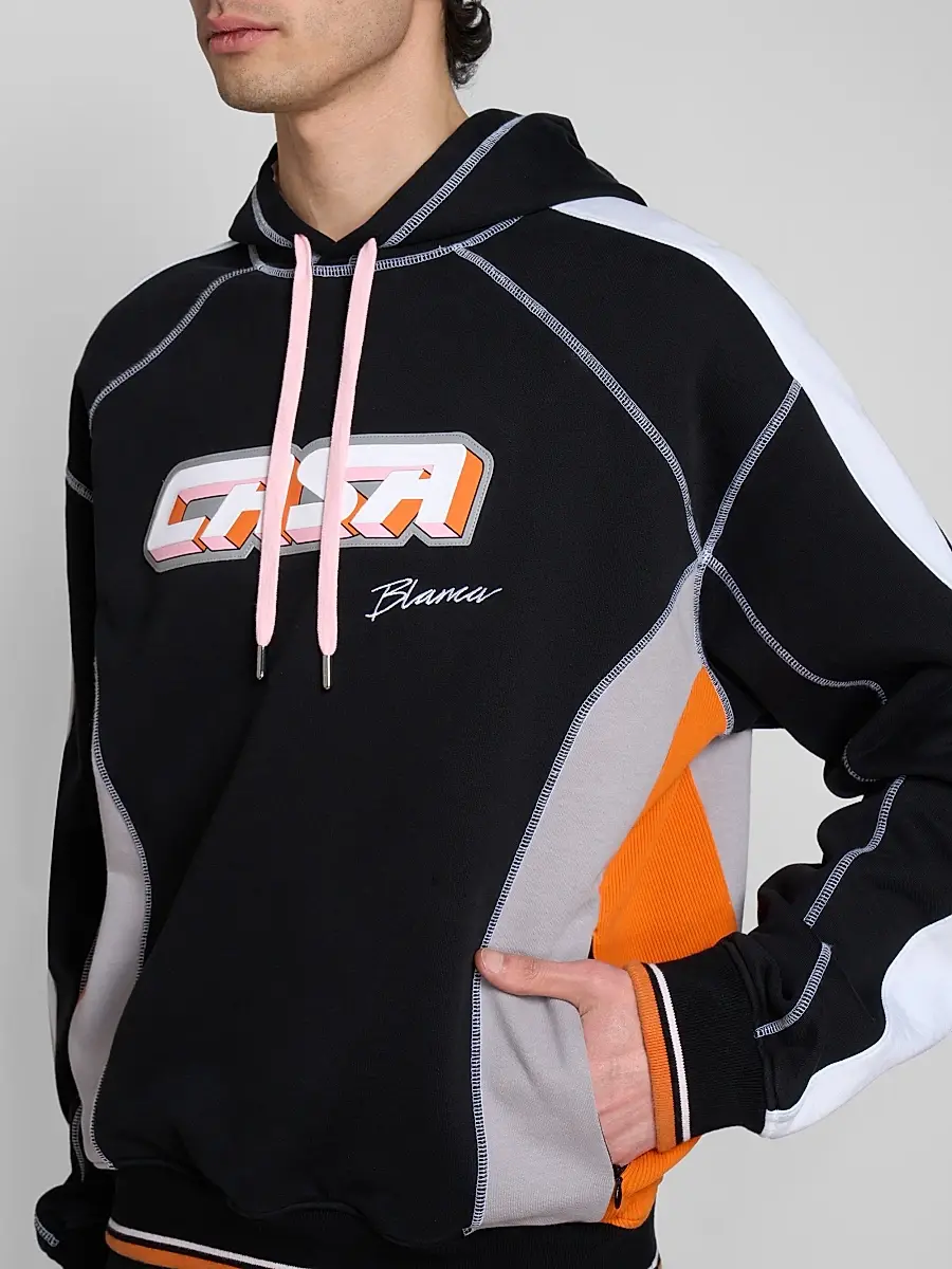 Casablanca Men's Colorblock Cotton Hoodie | Thumbnail 5 Casablanca Men's Colorblock Cotton Hoodie | Thumbnail 5