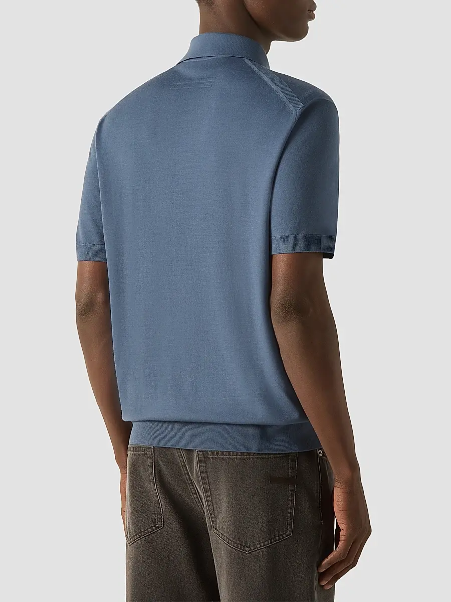 Zegna Men's Trofeo 15milmil15 Wool Polo Shirt | Thumbnail 3 Zegna Men's Trofeo 15milmil15 Wool Polo Shirt | Thumbnail 3