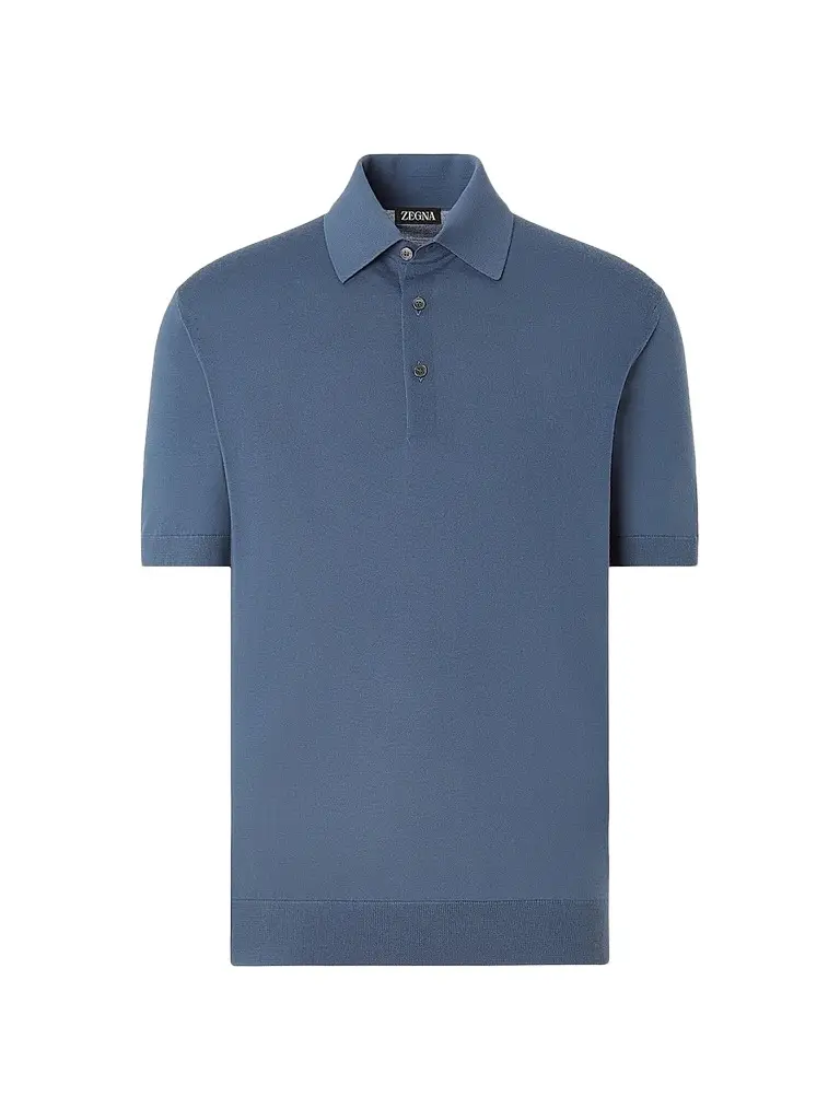 Zegna Men's Trofeo 15milmil15 Wool Polo Shirt