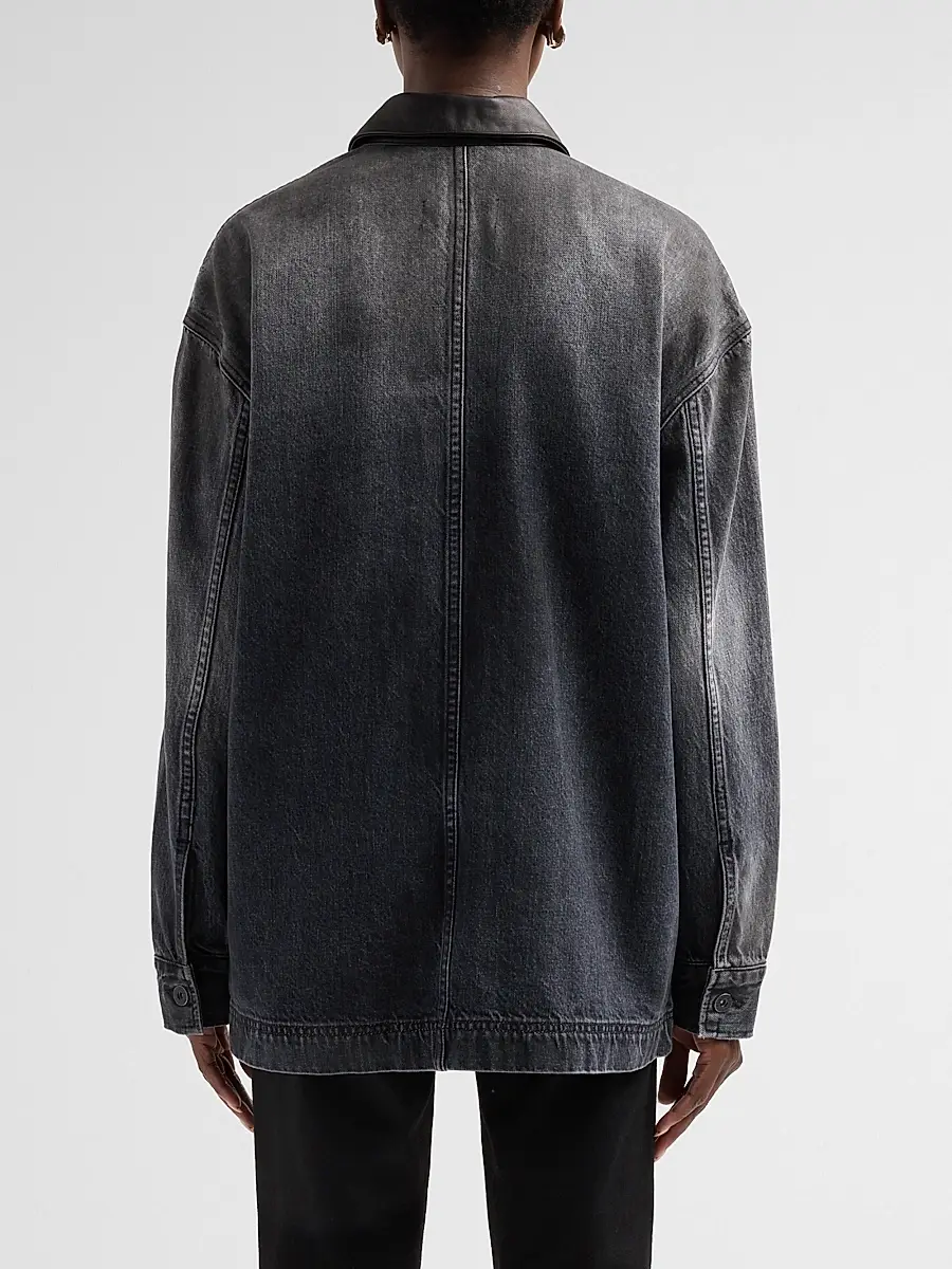 SLVRLAKE Women's Oversized Worker Denim Jacket | Thumbnail 3