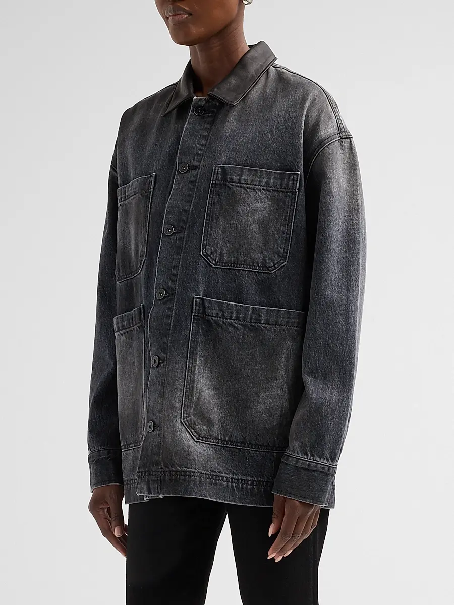 SLVRLAKE Women's Oversized Worker Denim Jacket | Thumbnail 4