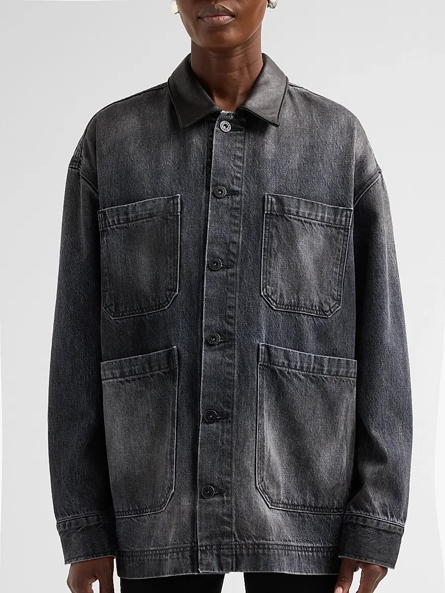 SLVRLAKE Women's Oversized Worker Denim Jacket | Thumbnail 5