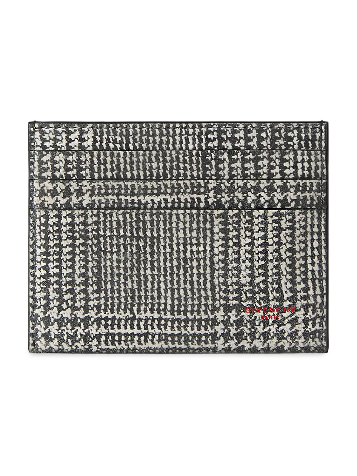 Men's Card Holder in Houndstooth Effect Leather Men's Card Holder in Houndstooth Effect Leather