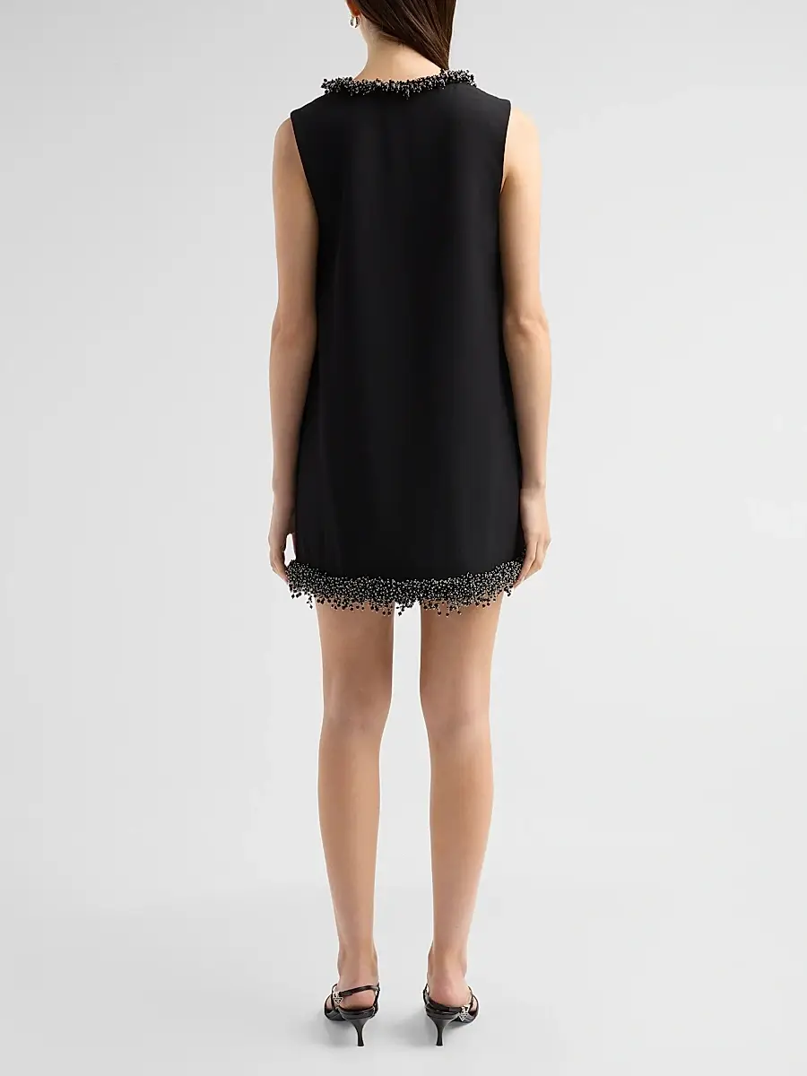 Simkhai Women's Reux Embellished V-Neck Minidress | Thumbnail 3 Simkhai Women's Reux Embellished V-Neck Minidress | Thumbnail 3