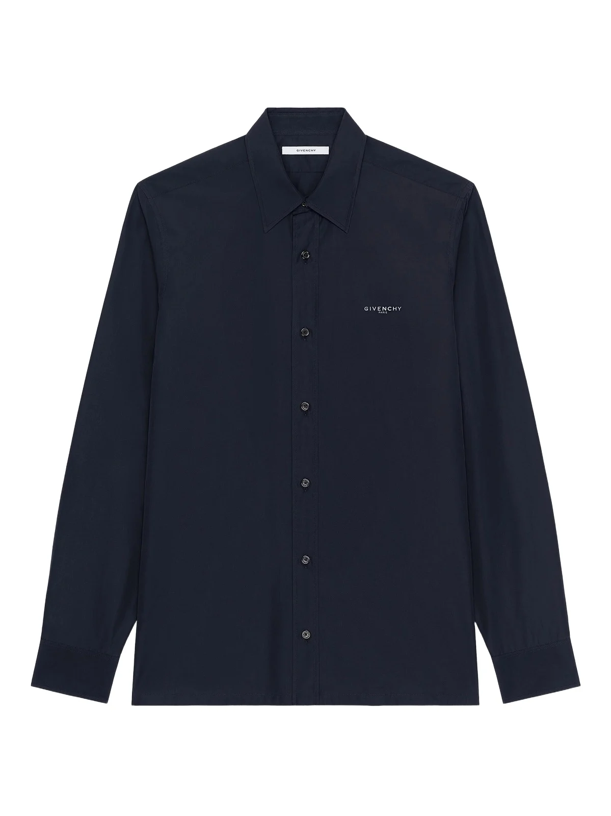 Givenchy Men's Shirt in Poplin with Cut-Thread - Night Blue