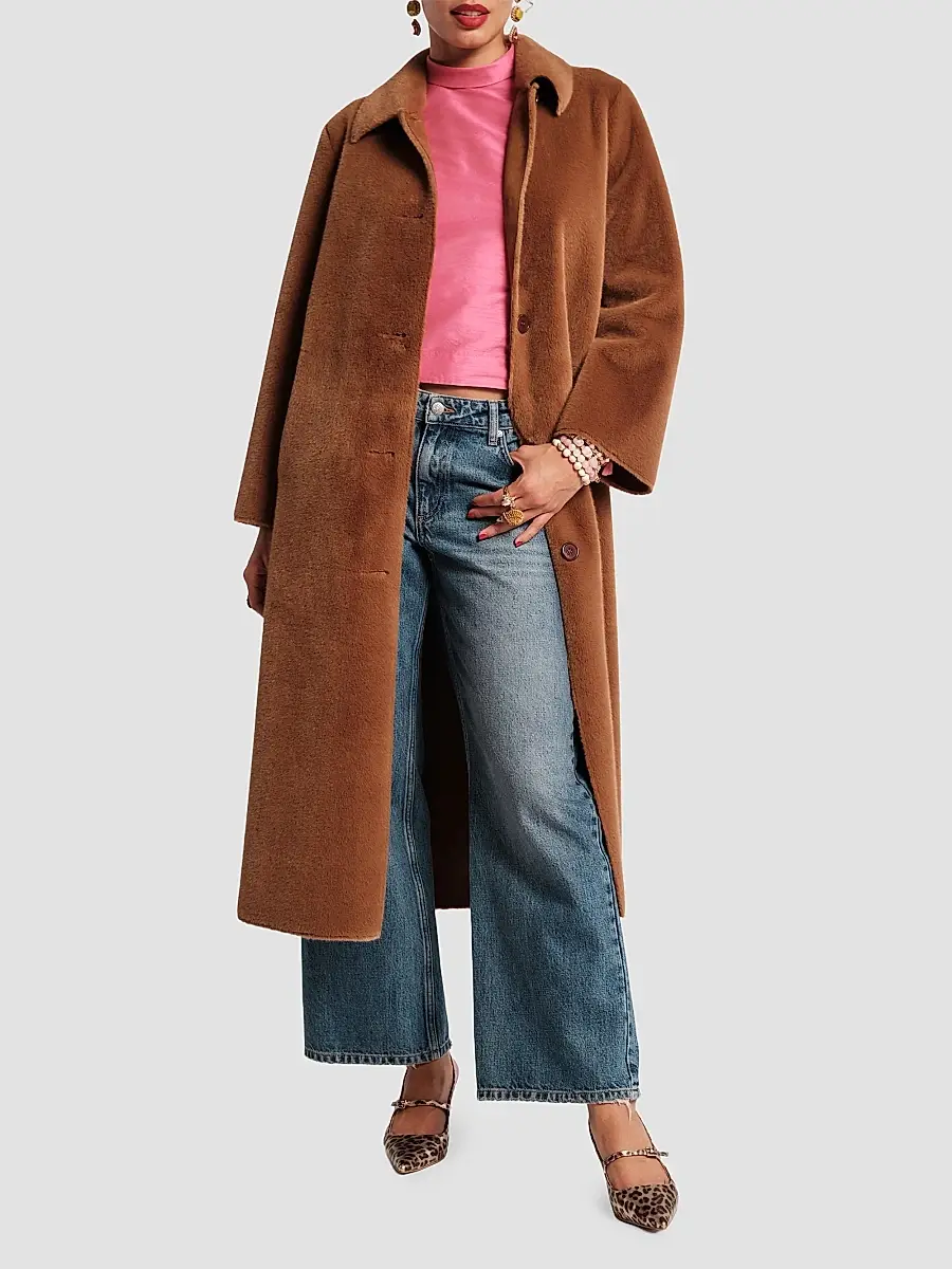 Frances Valentine Women's Paulette Faux Fur Long Coat | Thumbnail 2 Frances Valentine Women's Paulette Faux Fur Long Coat | Thumbnail 2