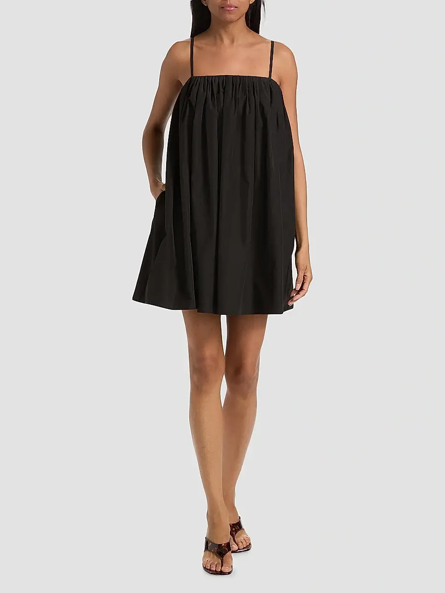 Derek Lam Women's Dominic Cotton Poplin Trapeze Minidress | Thumbnail 2 Derek Lam Women's Dominic Cotton Poplin Trapeze Minidress | Thumbnail 2