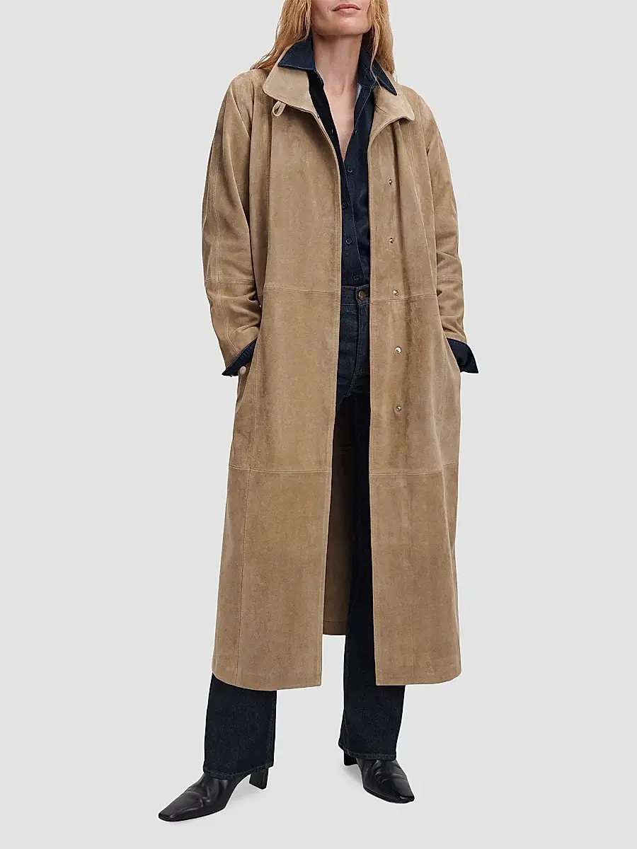 rag & bone Women's Marlene Suede Trench Coat | Thumbnail 2 rag & bone Women's Marlene Suede Trench Coat | Thumbnail 2