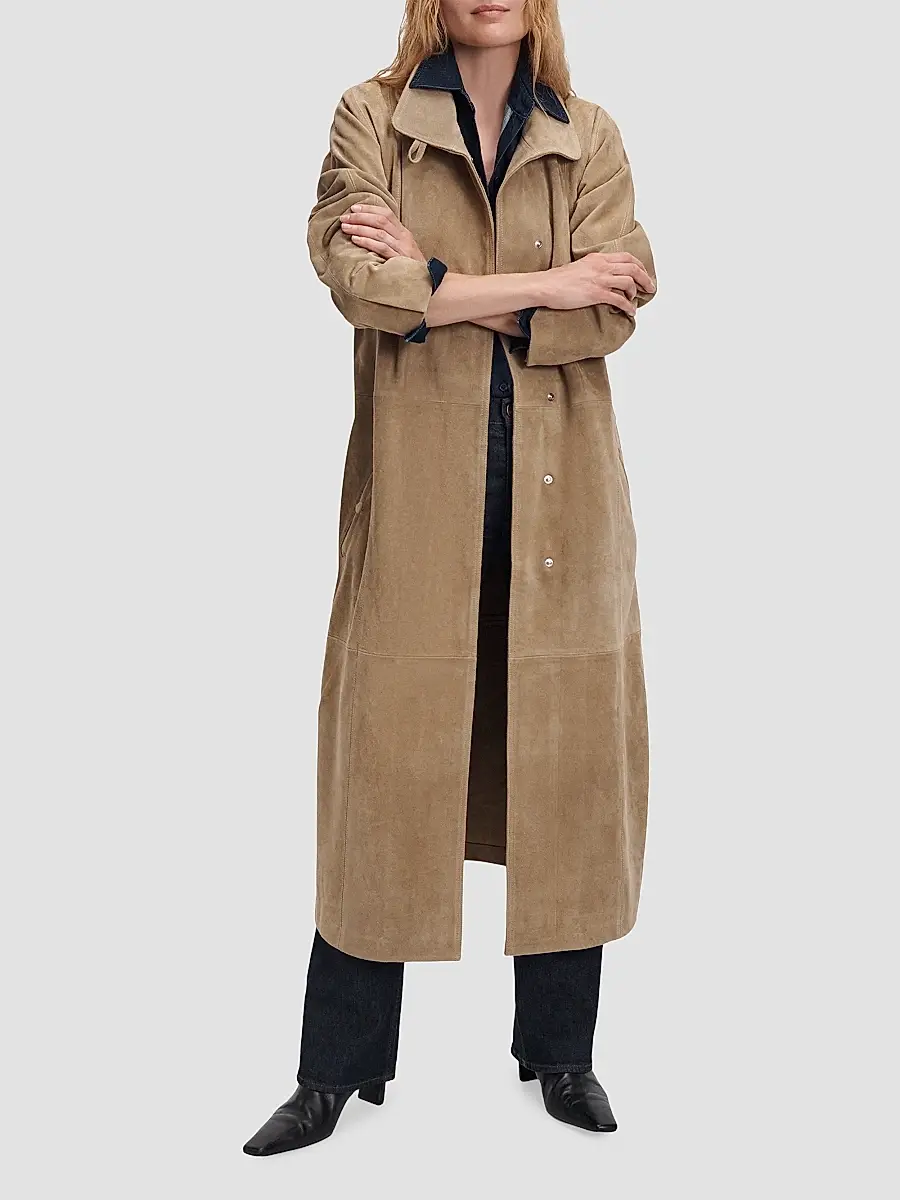 rag & bone Women's Marlene Suede Trench Coat | Thumbnail 6 rag & bone Women's Marlene Suede Trench Coat | Thumbnail 6