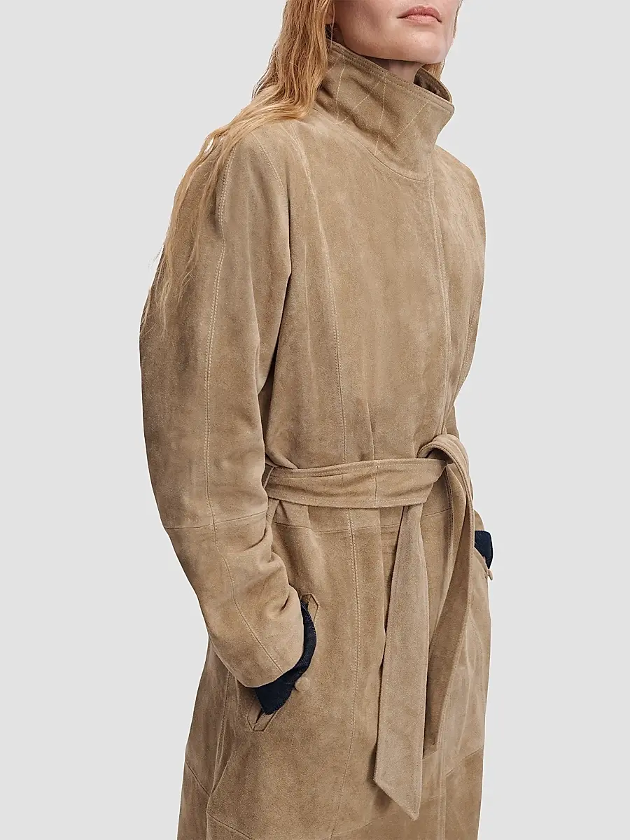 rag & bone Women's Marlene Suede Trench Coat | Thumbnail 9 rag & bone Women's Marlene Suede Trench Coat | Thumbnail 9