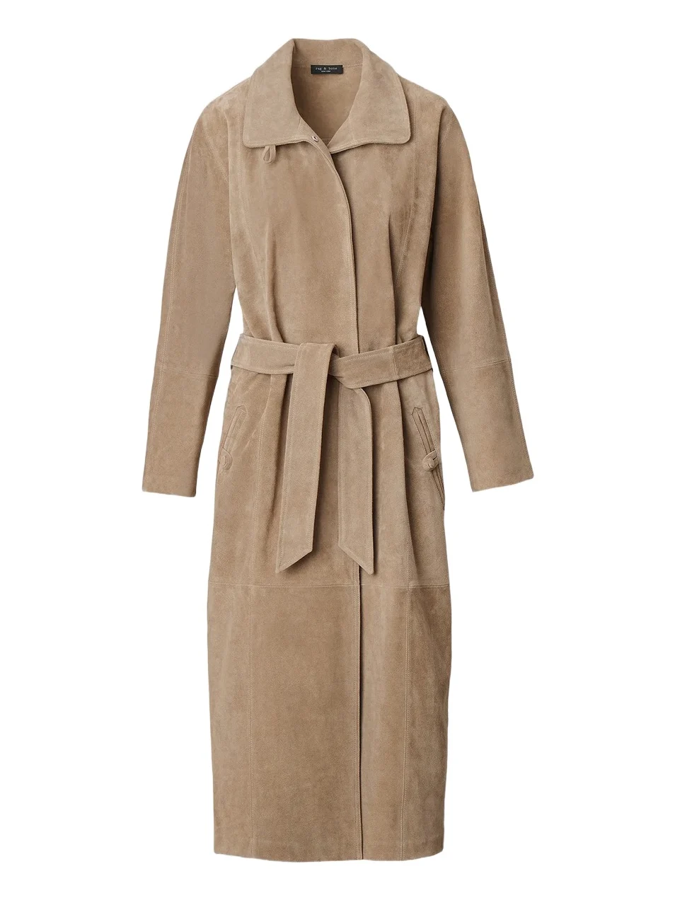 rag & bone Women's Marlene Suede Trench Coat