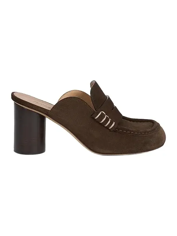 JW Anderson Women's 75MM Suede Penny Loafer-Style Mules
