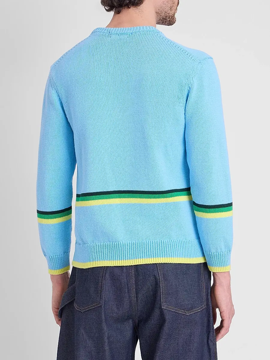 JW Anderson Men's Graphic Cotton Crewneck Sweater | Thumbnail 3
