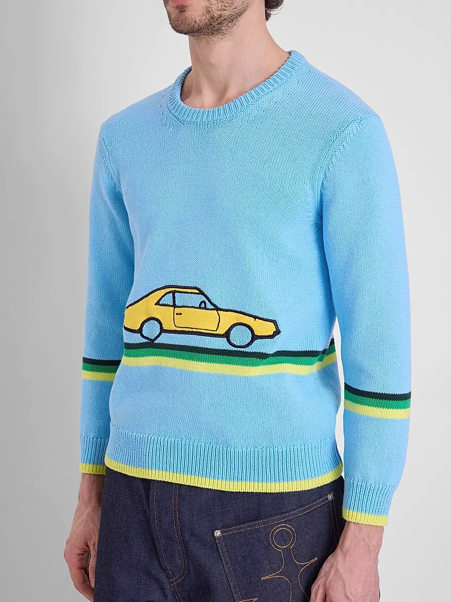 JW Anderson Men's Graphic Cotton Crewneck Sweater | Thumbnail 5