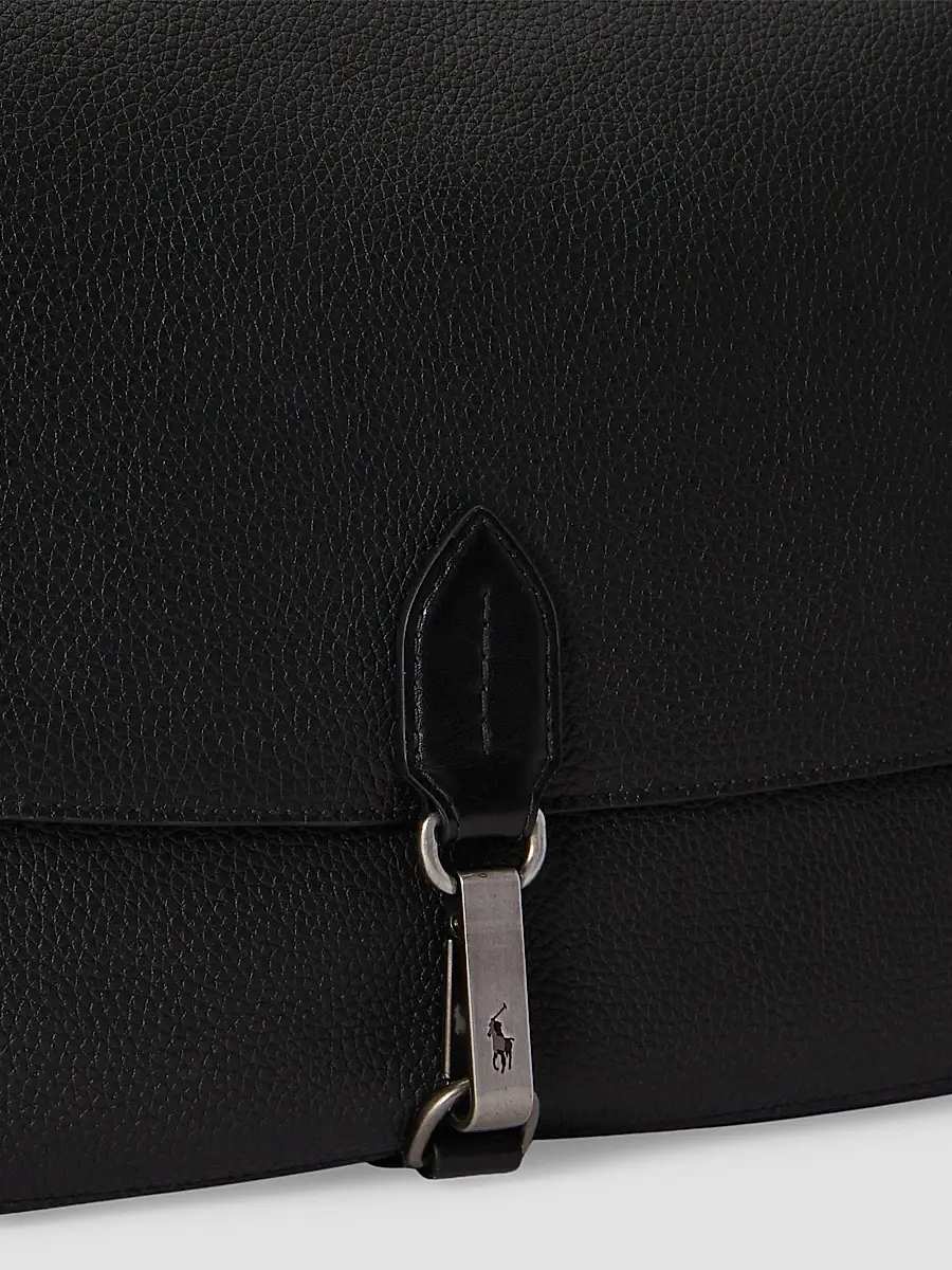 Polo Ralph Lauren Men's Polo ID Pebbled Leather Messenger Bag | Thumbnail 6 Polo Ralph Lauren Men's Polo ID Pebbled Leather Messenger Bag | Thumbnail 6