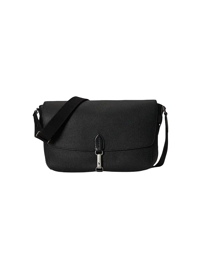 Polo Ralph Lauren Men's Polo ID Pebbled Leather Messenger Bag