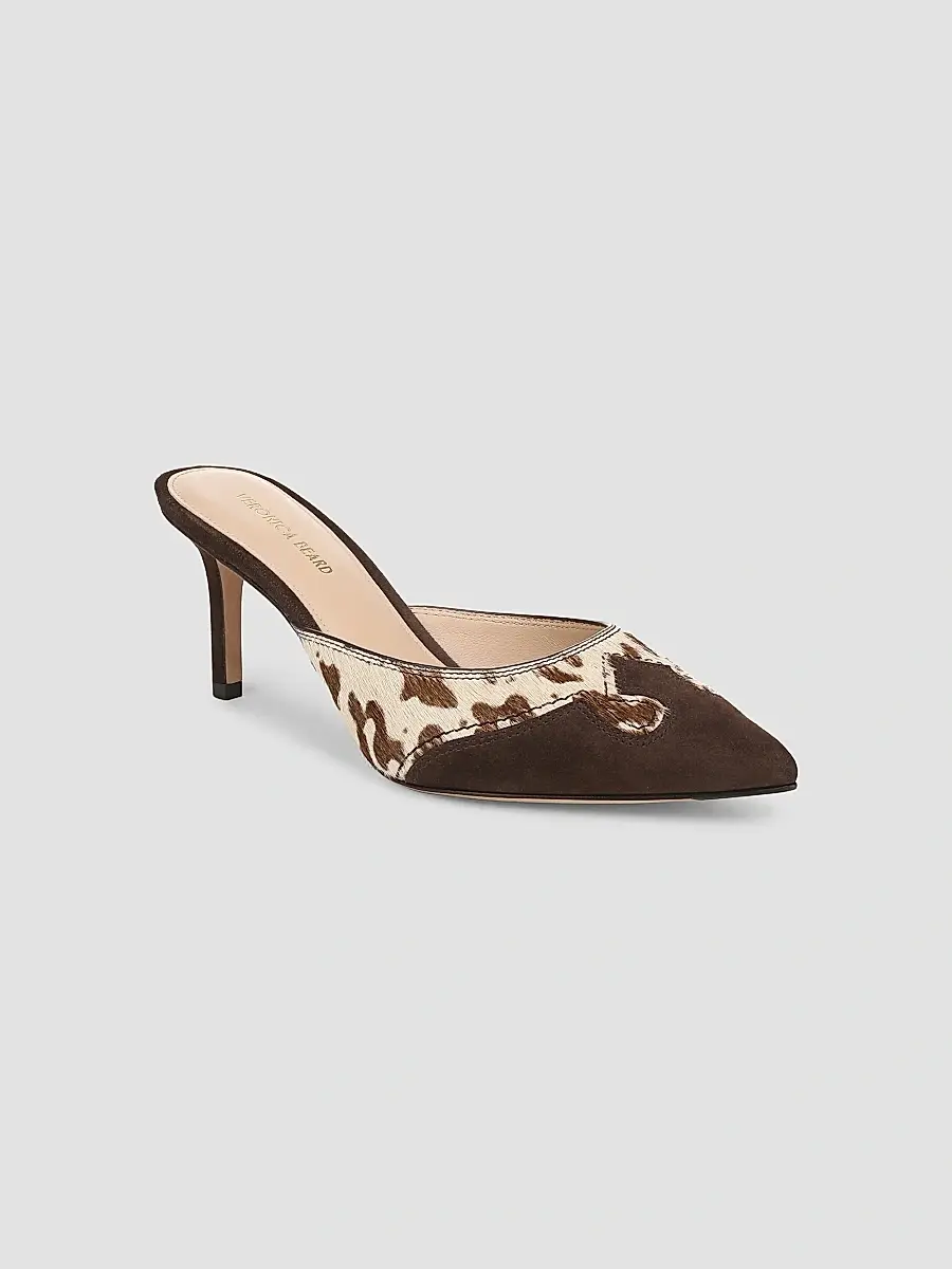 Veronica Beard Women's Lisa 70MM Printed Calf Hair & Suede Mules - Brown Multi | Thumbnail 2