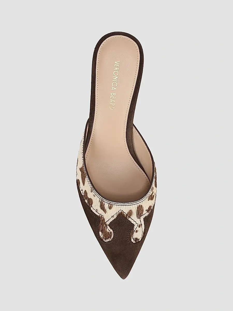 Veronica Beard Women's Lisa 70MM Printed Calf Hair & Suede Mules - Brown Multi | Thumbnail 4