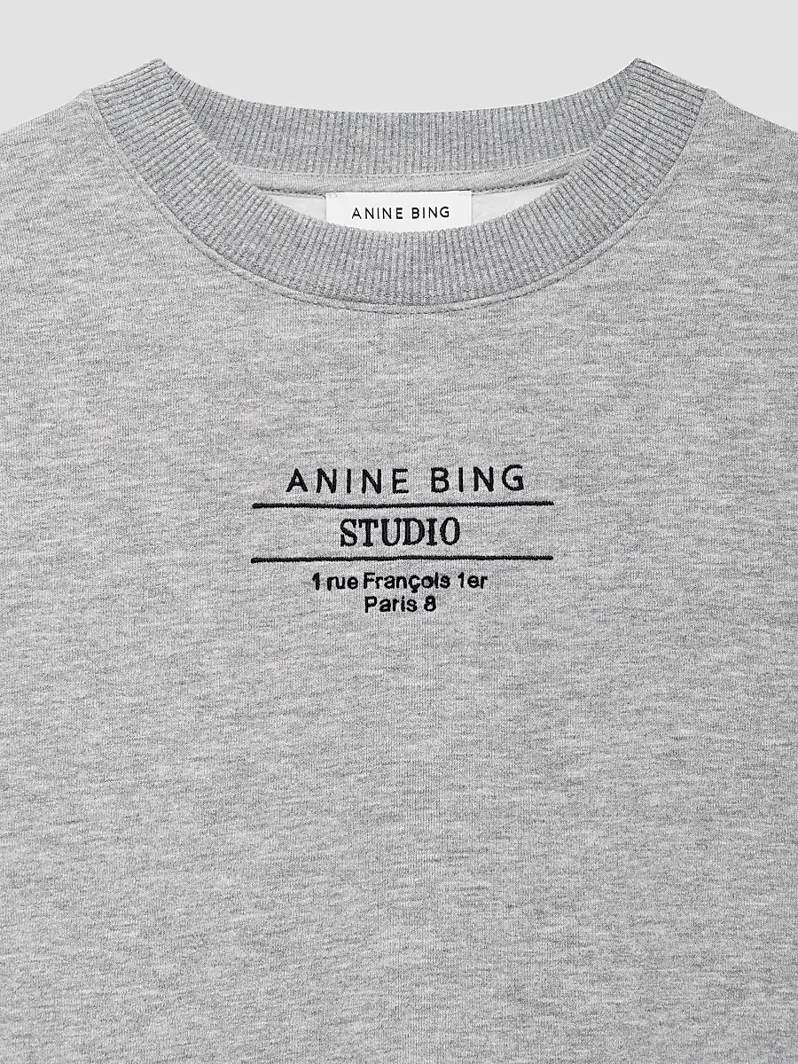 Anine Bing Women's Miles Studio Cotton-Blend Sweatshirt | Thumbnail 5 Anine Bing Women's Miles Studio Cotton-Blend Sweatshirt | Thumbnail 5