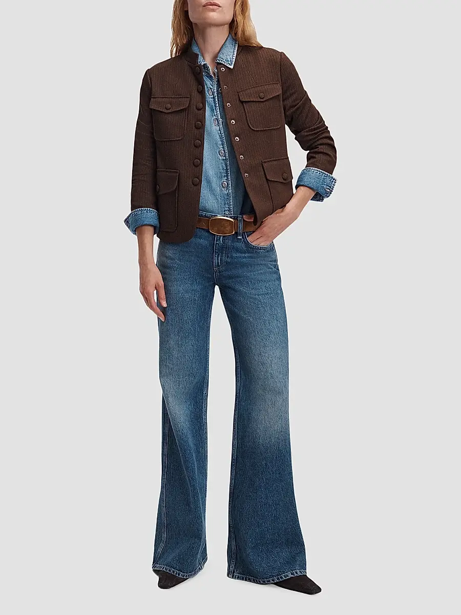 rag & bone Women's Mercer Printed Ponte Jacquard Blazer | Thumbnail 2 rag & bone Women's Mercer Printed Ponte Jacquard Blazer | Thumbnail 2