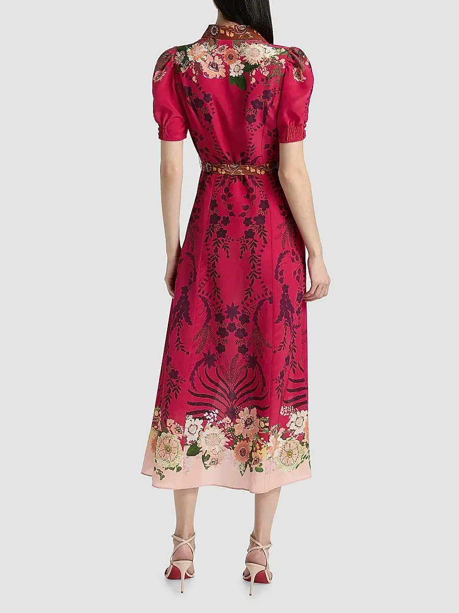 Saloni Women's Vanessa Belted Midi Shirtdress | Thumbnail 5 Saloni Women's Vanessa Belted Midi Shirtdress | Thumbnail 5