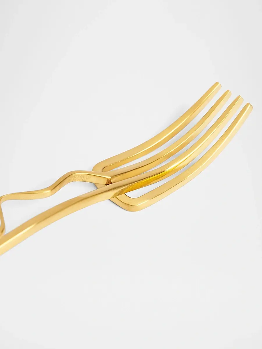L'Objet Spirale 4-Piece 24K-Gold-Plated Cocktail Fork Set | Thumbnail 4