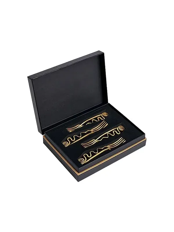 L'Objet Spirale 4-Piece 24K-Gold-Plated Cocktail Fork Set