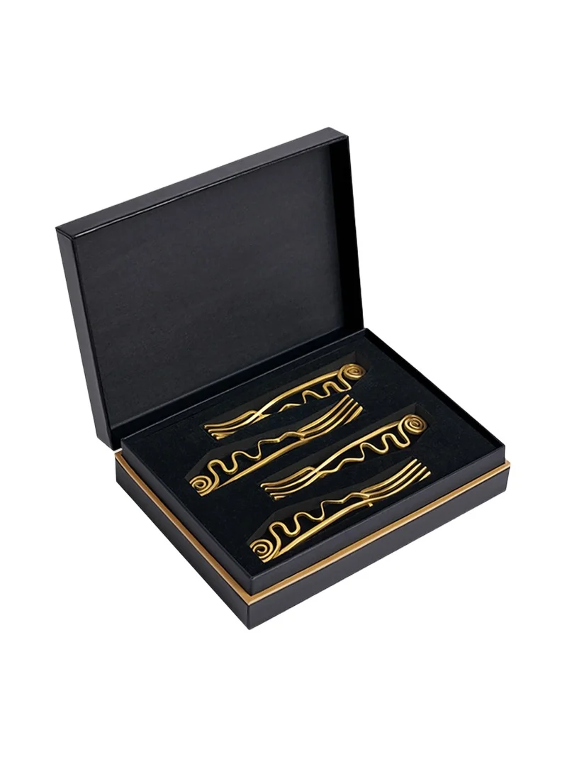 L'Objet Spirale 4-Piece 24K-Gold-Plated Cocktail Fork Set