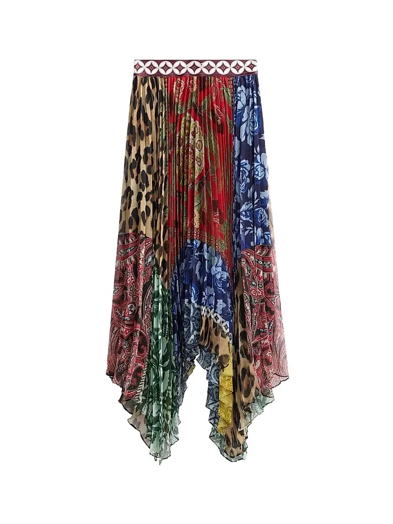 Alice + Olivia Women's Katz Handkerchief Hem Maxi Skirt