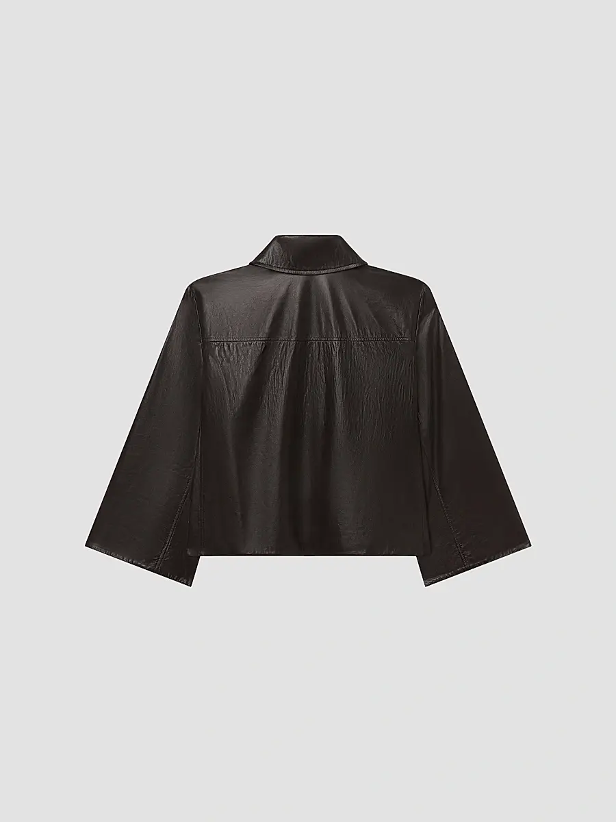 Frame Women's Swing Mini Paper Leather Jacket | Thumbnail 9 Frame Women's Swing Mini Paper Leather Jacket | Thumbnail 9