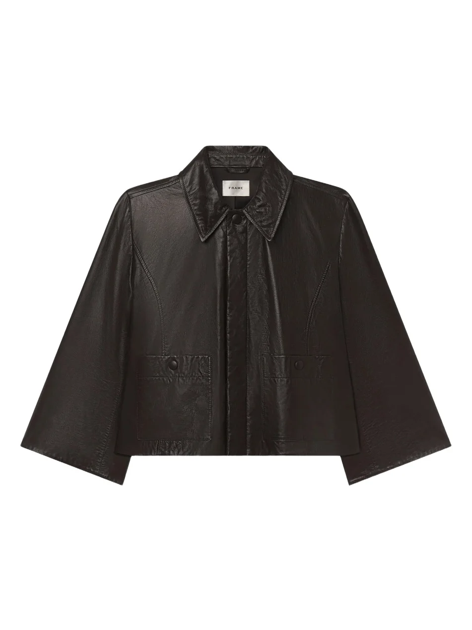 Frame Women's Swing Mini Paper Leather Jacket