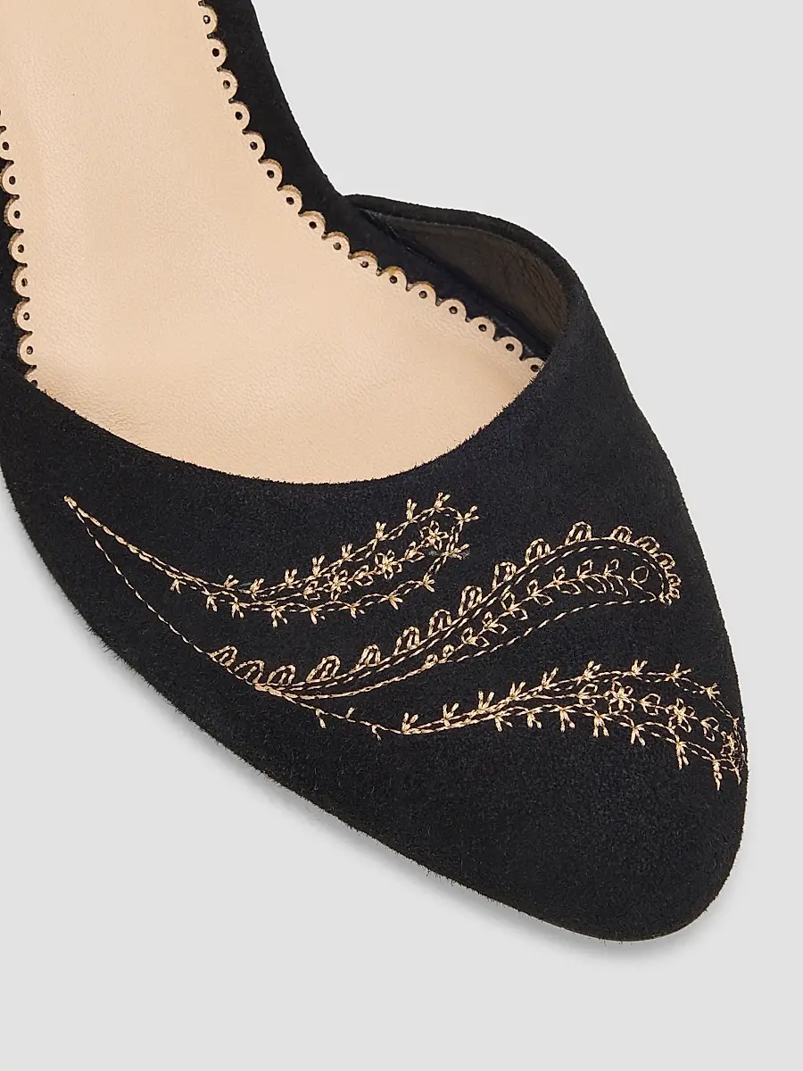 Cinq à Sept Women's Mariana 80MM Embroidered Suede Pumps | Thumbnail 3 Cinq à Sept Women's Mariana 80MM Embroidered Suede Pumps | Thumbnail 3