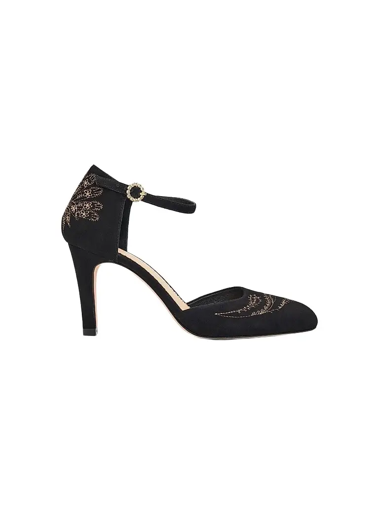 Cinq à Sept Women's Mariana 80MM Embroidered Suede Pumps