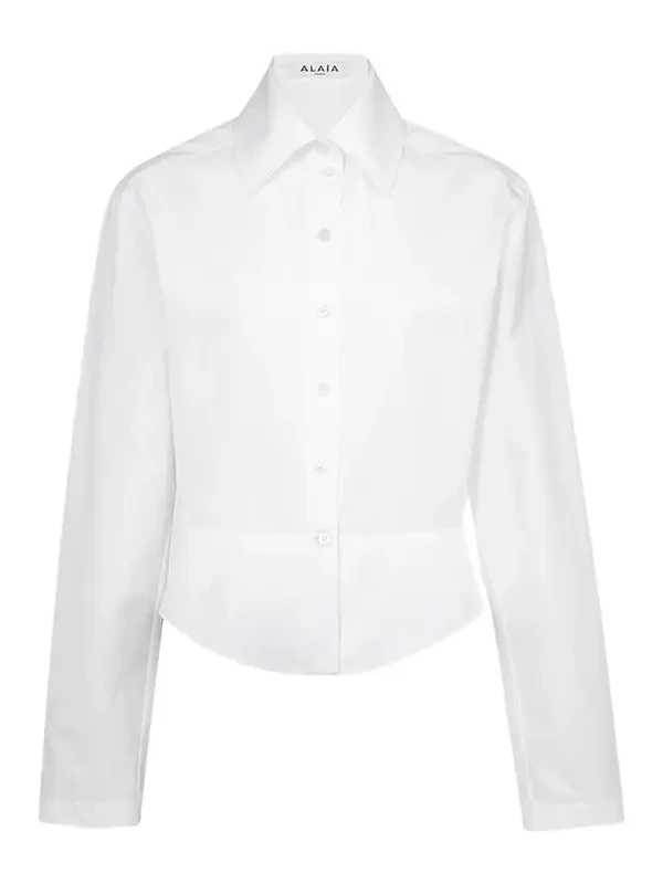 Women's Basque Poplin Cotton Shirt Women's Basque Poplin Cotton Shirt