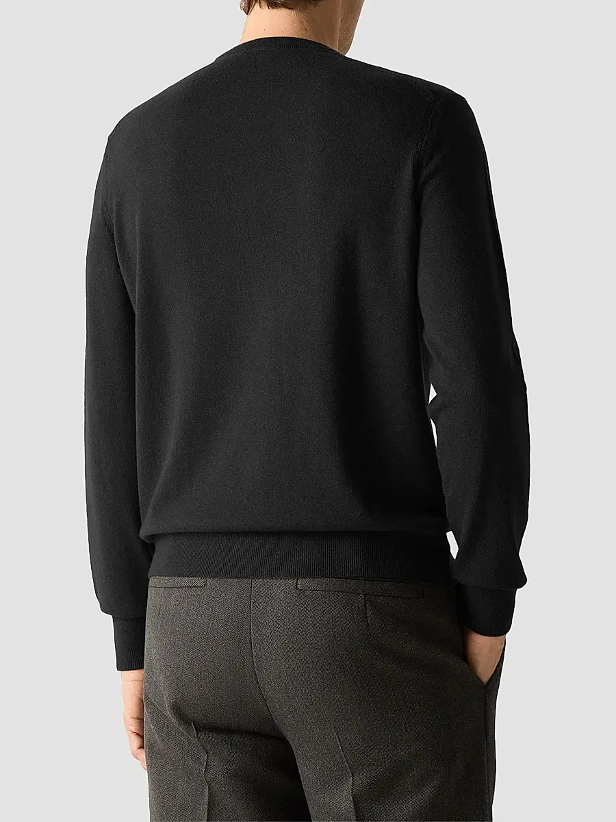 Zegna Men's Oasi Cashmere Crewneck Sweater | Thumbnail 3