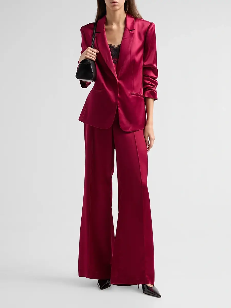 Cinq à Sept Women's Jyn Satin Flared-Leg Pants | Thumbnail 2